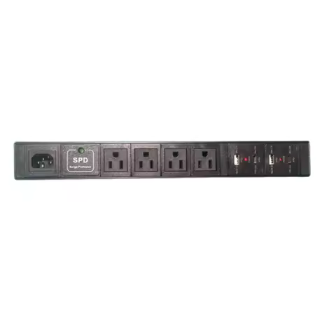 4-Outlet US Rack PDU · Surge Protection