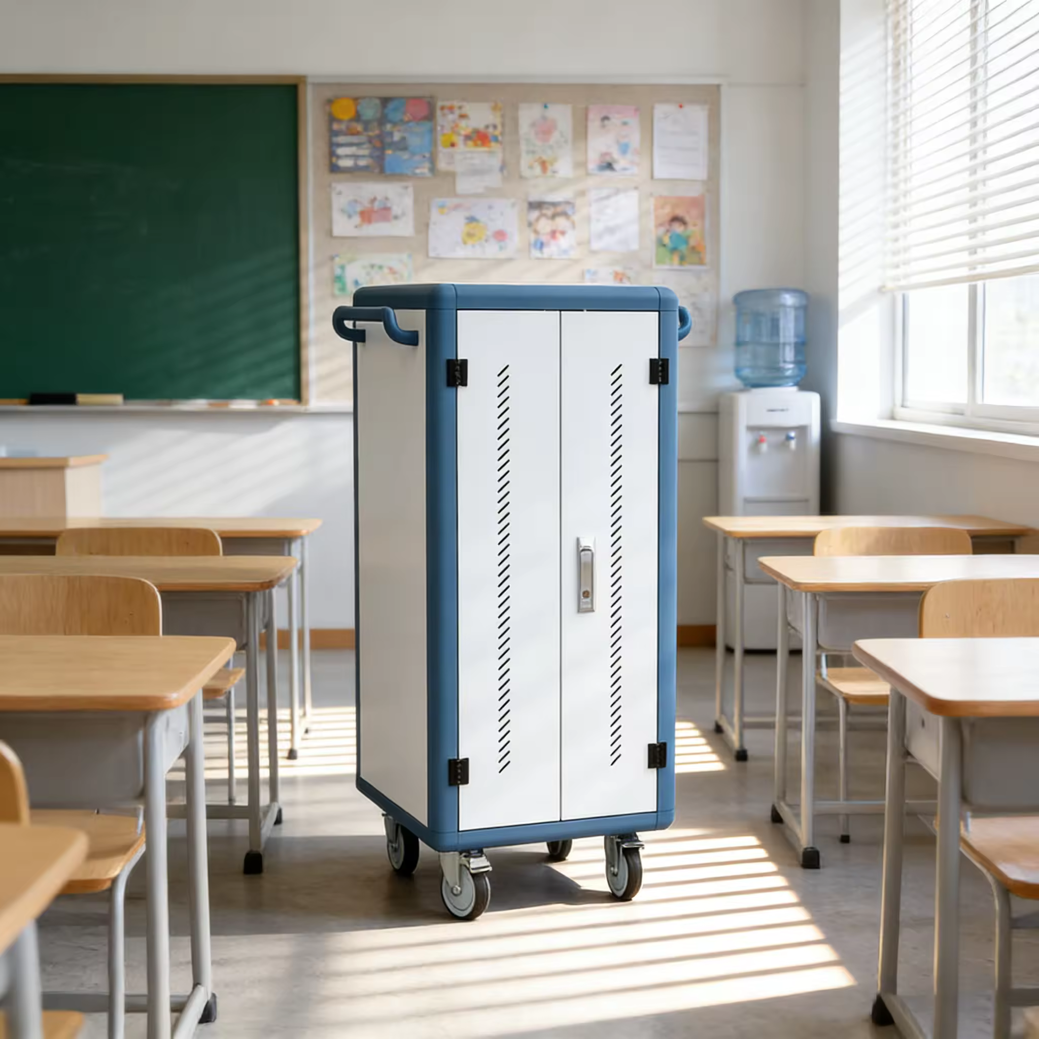 40-Device Charging Cart · Pull-Out Trays