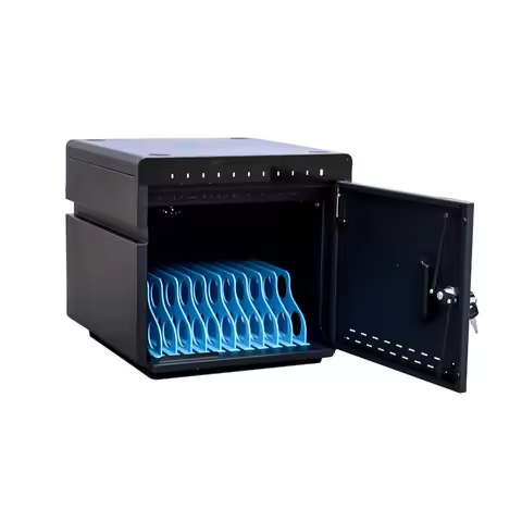 10-Device Desktop Charging Cabinet · Metal Door