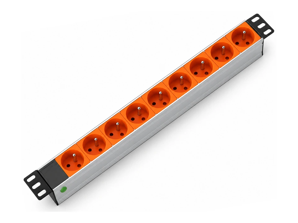 9-Outlet French Rack PDU — AI-generated concept rendering