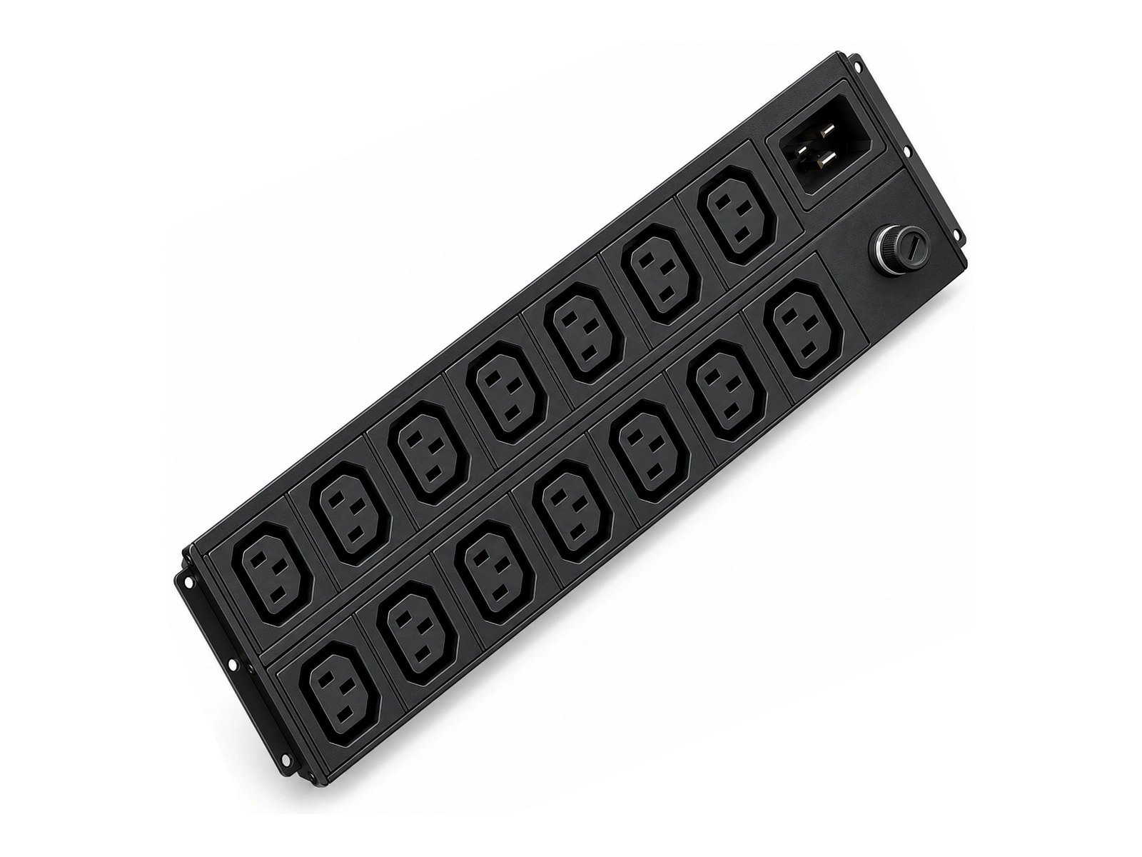 14-Outlet IEC C13/C19 Rack PDU — AI-generated concept rendering