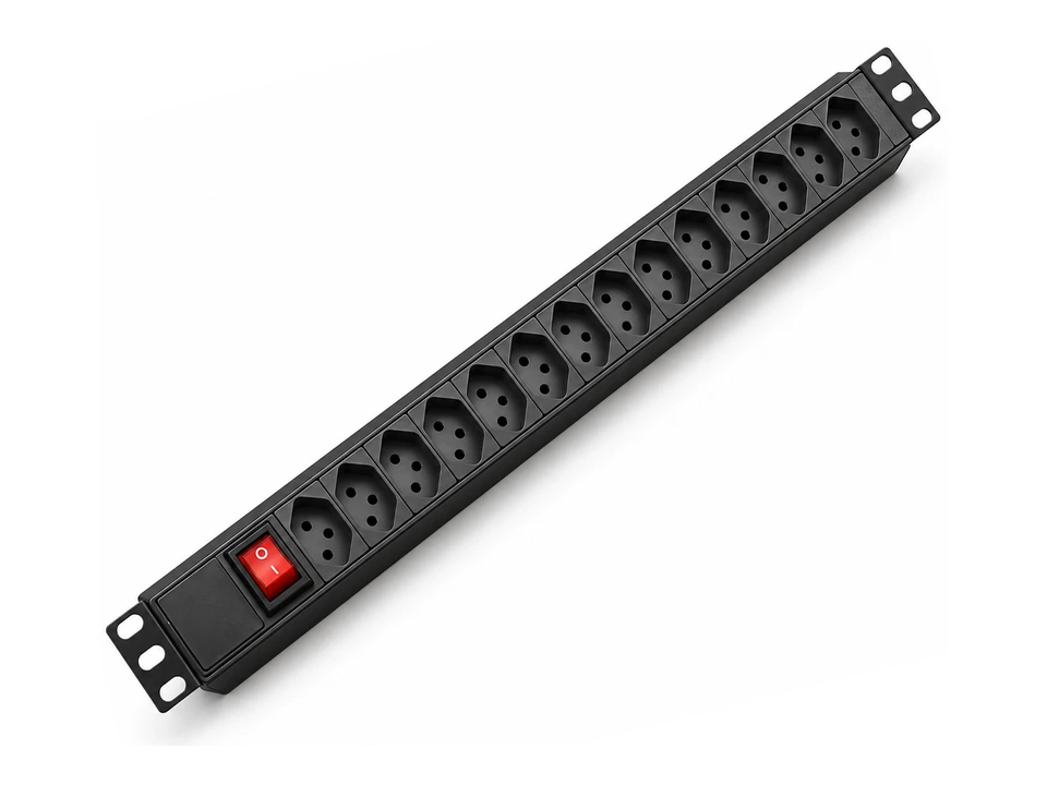 Swiss Rack PDU — AI-generated concept rendering