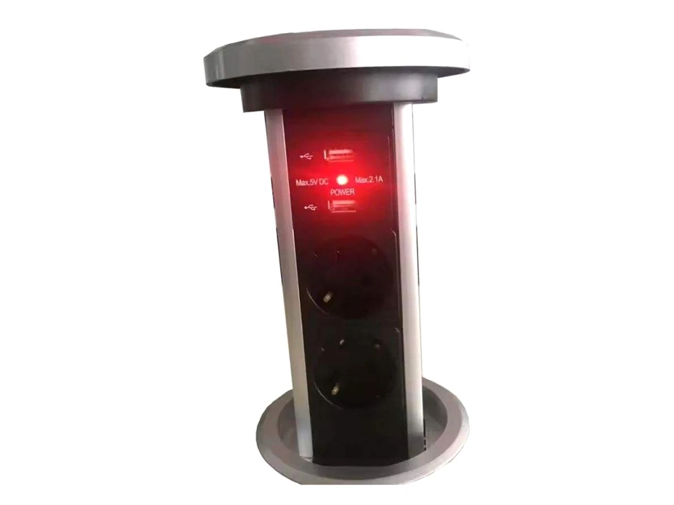 Motorized Pop-up Socket · Wireless Charging