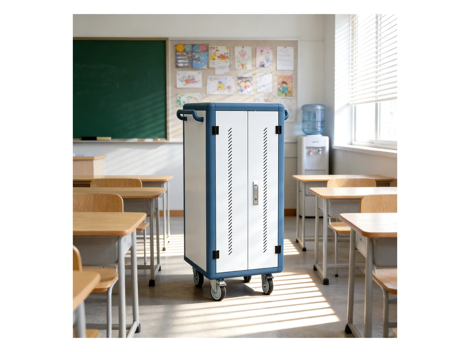 40-Device Charging Cart · Pull-Out Trays